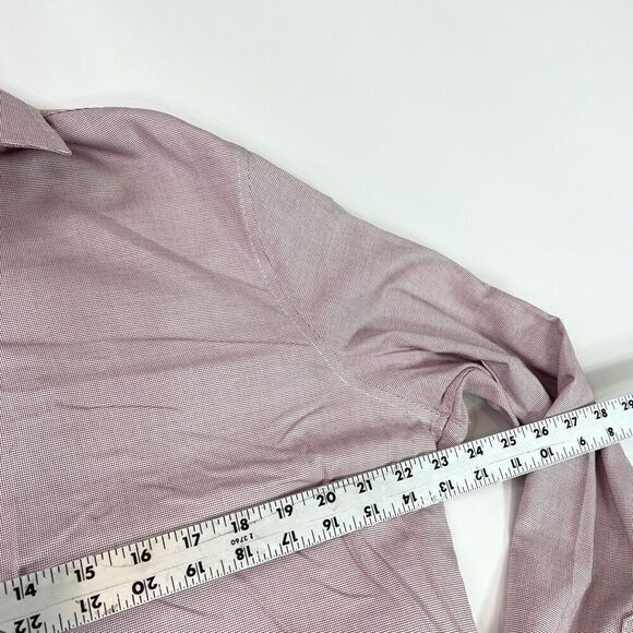 Bonobos Button-Up Shirt Mens 17/36 Red Cotton Tailored Slim Fit Long Sleeve - Picture 2 of 9